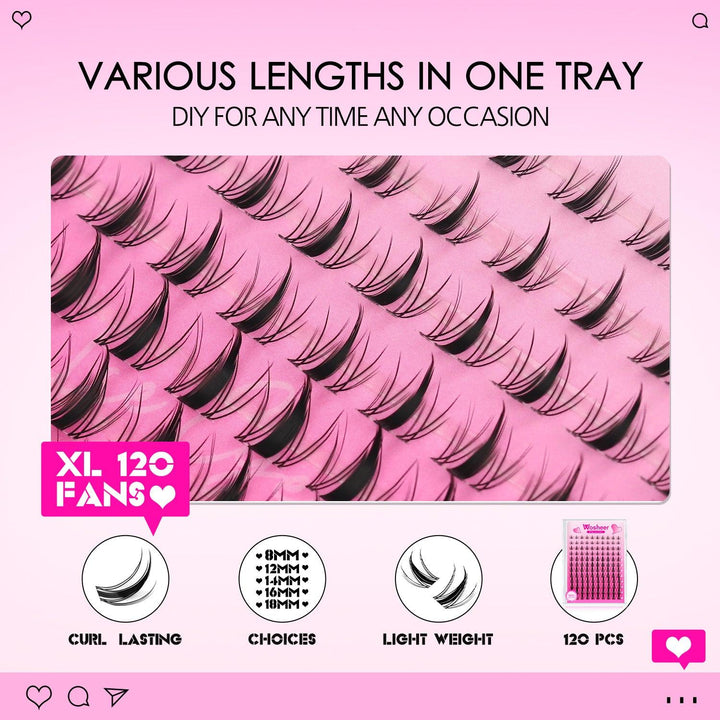 MATTE Lash Clusters - WOSHEER