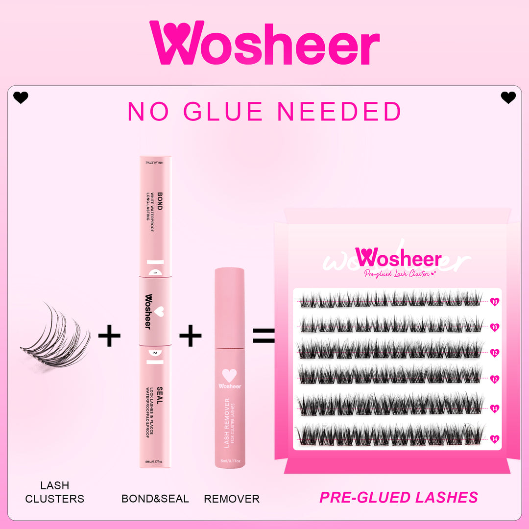FLASHIE Pre-glued Lash Clusters - WOSHEER
