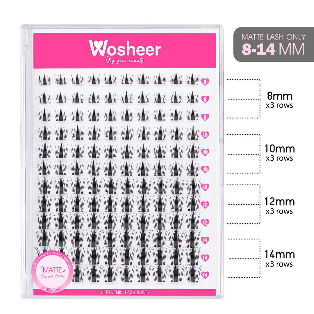 MATTE Lash Clusters - WOSHEER