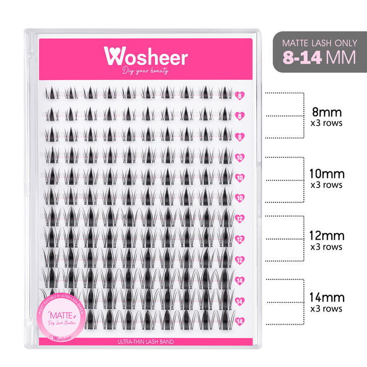 MATTE Lash Clusters - WOSHEER