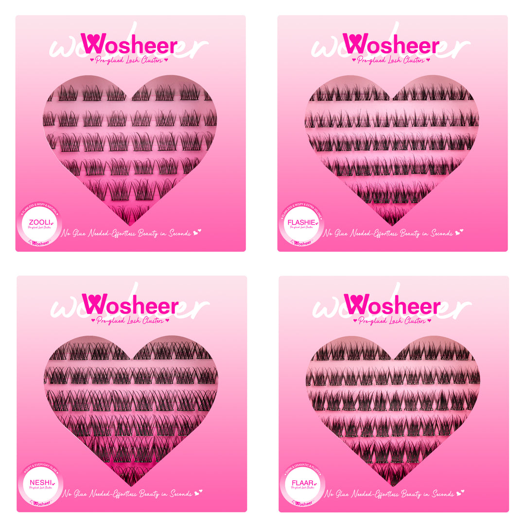 Pre-glued Lash Clusters Bundle - WOSHEER