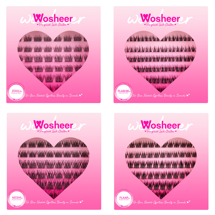 Pre-glued Lash Clusters Bundle - WOSHEER